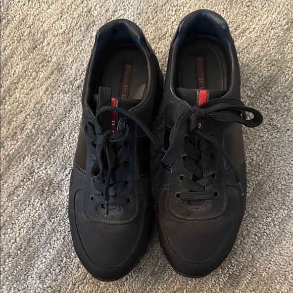 Prada Black Sneakers LIKE NEW. Equivalent to woman's size 9. - Picture 5 of 5
